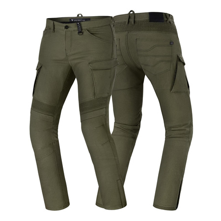 Jeansy motocyklowe SHIMA GIRO 2.0 MEN KHAKI zielony