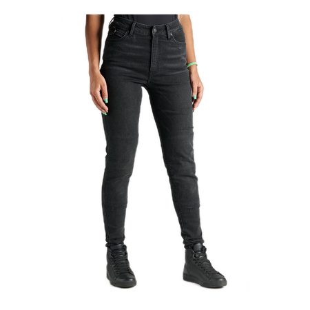 Jeansy motocyklowe damskie PANDO MOTO KUSARI KEV BLACK czarny