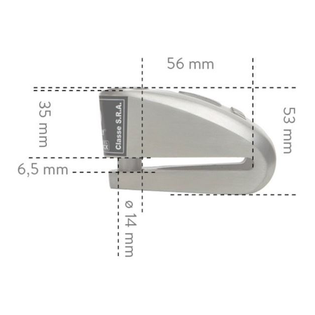 Blokada na tarczę hamulcową AUVRAY DK14 STEEL szary czarny
