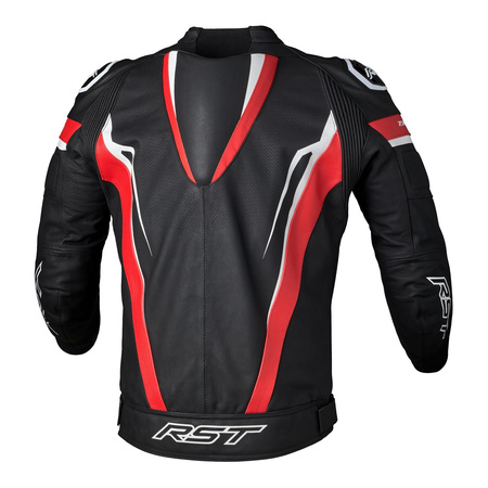 Kurtka skórzana RST TRACTECH EVO 5 RED/BLACK/WHITE czarny czerwony biały