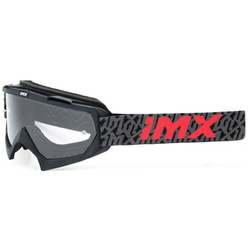 Gogle motocyklowe IMX MUD BLACK MATT/GREY/RED SZYBA CLEAR czarny szary czerwony