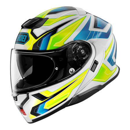 Kask szczękowy SHOEI NEOTEC 3 ANTHEM TC-3 biały żółty fluo niebieski