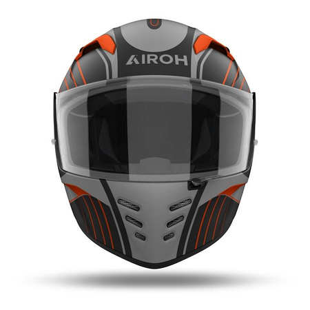 Kask integralny AIROH CONNOR ACHIVE ORANGE MATT pomarańczowy szary czarny