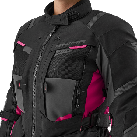 Kurtka tekstylna damska SHIMA HERO 2.0 LADY PINK czarny szary różowy