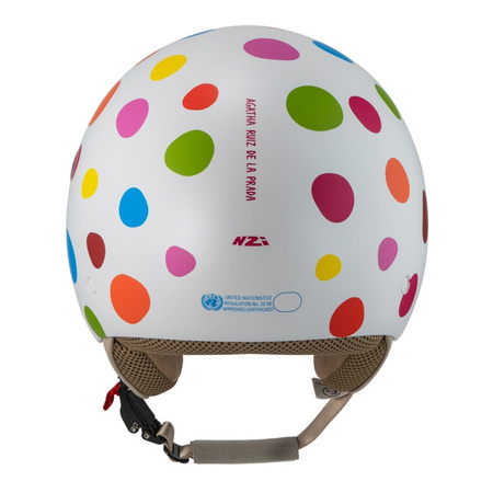 Kask otwarty NZI PASARELA LUNAR MULTICOLOR MATT biały czerwony niebieski różowy żółty