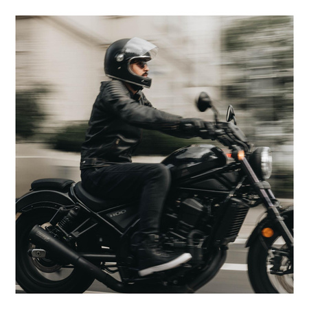 Trampki motocyklowe REBELHORN VANDAL BLACK/WHITE SOLE czarny biały