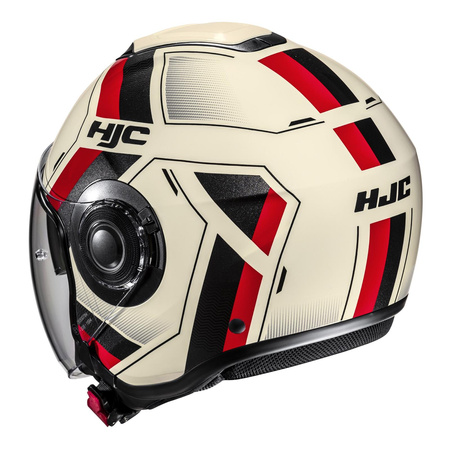 Kask otwarty HJC I40N VELU BEIGE/RED beżowy czerwony