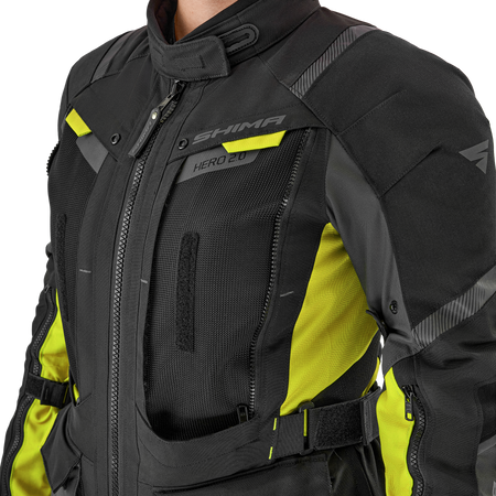 Kurtka tekstylna damska SHIMA HERO 2.0 LADY FLUO czarny szary żółty fluo