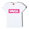 Koszulka T-shirt damski DAVCA LOGO WHITE/PINK biały różowy