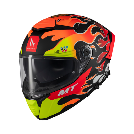 Kask integralny MT THUNDER 4 SV YAMANAKA 2024 czerwony żółty czarny