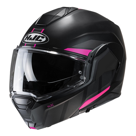 Kask szczękowy HJC I100 BEIS BLACK/PINK czarny różowy