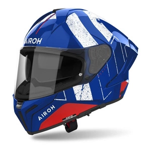 Kask integralny AIROH MATRYX SCOPE BLUE/RED GLOSS niebieski czerwony biały