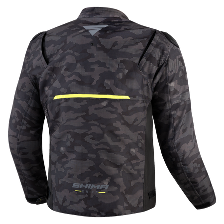 Kurtka tekstylna SHIMA DRIFT MEN CAMO czarny szary żółty fluo