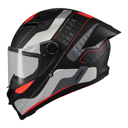 Kask integralny AXXIS FENIX ORK B5 MATT czarny czerwony szary