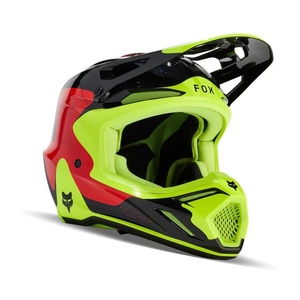 Kask cross FOX V3 REVISE RED/YELLOW żółty fluo czerwony czarny