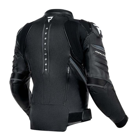 Kurtka skórzana REBELHORN VELOCE BLACK/WHITE czarny biały