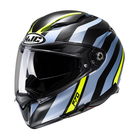 Kask integralny HJC F70 GALLA BLUE/YELLOW niebieski żółty fluo czarny