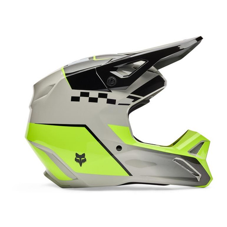 Kask cross FOX V1 COLLECT GREY/YELLOW szary żółty fluo