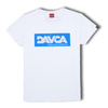 Koszulka T-shirt damski DAVCA LOGO WHITE/BLUE biały niebieski