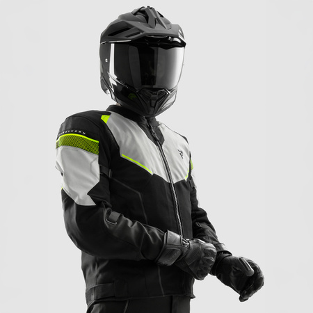 Kurtka tekstylna REBELHORN HIFLOW V BLACK/GREY/FLUO YELLOW czarny szary żółty fluo