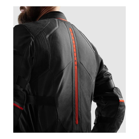 Kurtka tekstylna REBELHORN SCANDAL 3 DARK GREY/BLACK/RED szary czarny czerwony