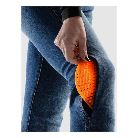 Jeansy motocyklowe damskie REBELHORN CLASSIC MONOLAYER LADY WASHED BLUE niebieski