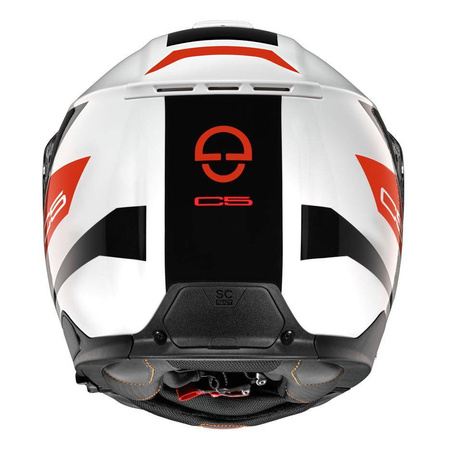 Kask szczękowy SCHUBERTH C5 ECE ECLIPSE RED biały czarny czerwony