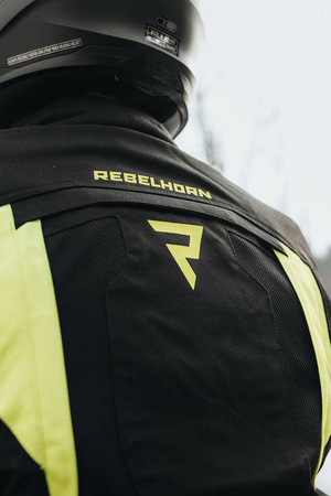Kurtka tekstylna REBELHORN HARDY II BLACK/FLO YELLOW czarny żółty fluo