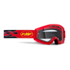 Gogle motocyklowe FMF POWERCORE JUNIOR FLAME RED SZYBA CLEAR czerwony czarny żółty
