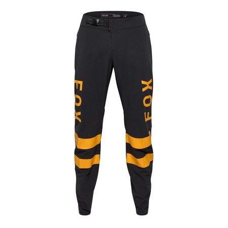 Spodnie rowerowe FOX RANGER KAIROS TANGERINE czarny pomarańczowy