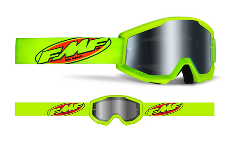 Gogle motocyklowe FMF POWERCORE SAND CORE YELLOW SZYBA CLEAR żółty fluo