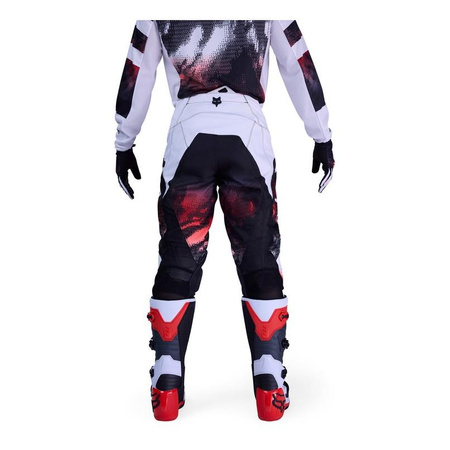Spodnie cross FOX 180 KAIROS WHITE/FLUO RED biały czerwony fluo