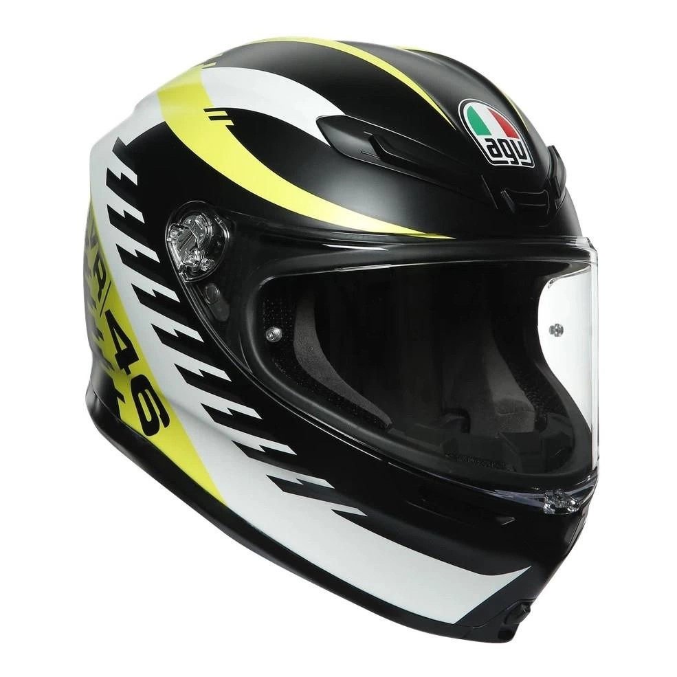 Kask Integralny Agv K Rapid Black White Yellow Czarny Bia Y Ty