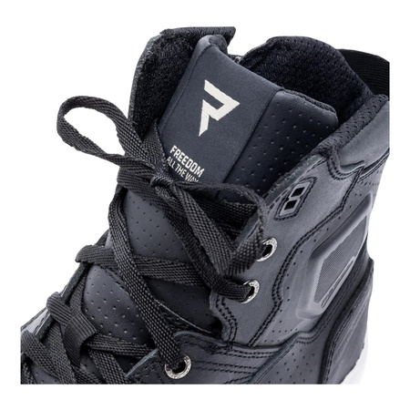 Trampki motocyklowe REBELHORN VANDAL BLACK/WHITE SOLE czarny biały