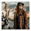 Koszula motocyklowa damska BROGER ALASKA CARAMEL czerwony żółty czarny