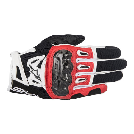 Rękawice miejskie ALPINESTARS SMX-2 AIR CARBON V2 BLACK/RED/WHITE czarny czerwony biały