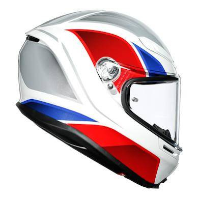 Kask integralny AGV K6 HYPHEN WHITE/RED/BLUE biały czerwony niebieski