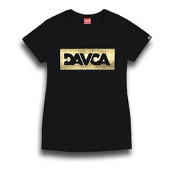 Koszulka T-shirt damska DAVCA LOGO BLACK/GOLD czarny złoty