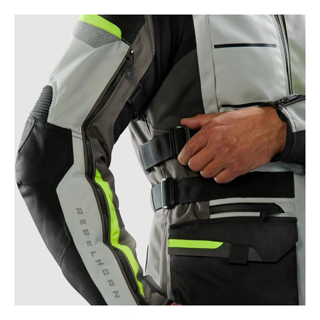 Kurtka tekstylna REBELHORN CUBBY V BLACK/GREY/FLUO YELLOW czarny szary żółty fluo