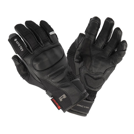Rękawice ocieplane i wodoodporne RICHA ATLANTIC GORE-TEX BLACK czarny szary czerwony