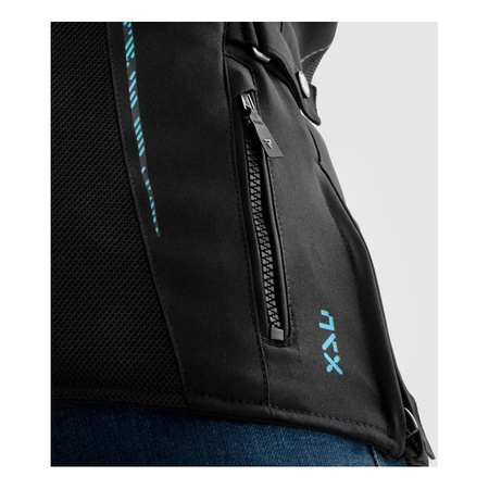 Kurtka tekstylna damska REBELHORN JAX LADY BLACK/BLUE LAGOON czarny niebieski