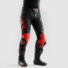 Spodnie skórzane REBELHORN INFERNO BLACK/FLUO RED czarny czerwony fluo