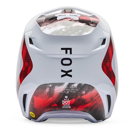 Kask cross FOX V1 KAIROS WHITE/FLUO RED biały czerwony fluo