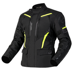 Kurtka tekstylna OZONE TOUR III BLACK/FLUO YELLOW czarny żółty fluo