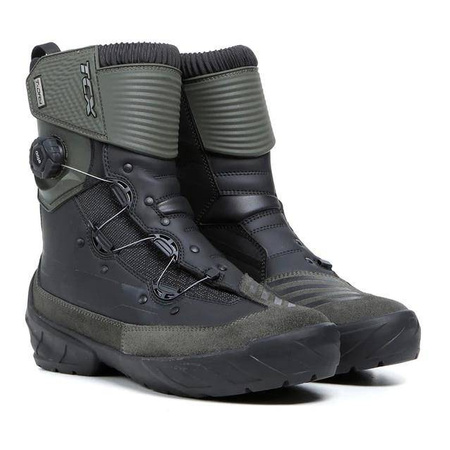 Buty turystyczne  TCX INFINITY 3 MID WP BLACK/GREEN czarny zielony