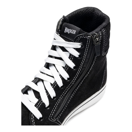 Trampki motocyklowe BROGER CALIFORNIA BLACK/WHITE czarny biały