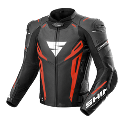 Kurtka skórzana SHIMA MISSION ST G2 BLACK/RED czarny czerwony