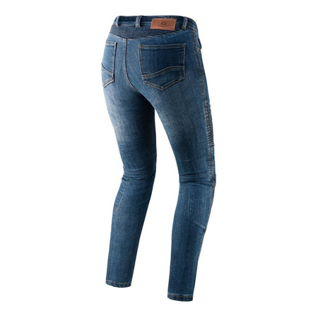 Jeansy motocyklowe damskie REBELHORN VANDAL LADY DENIM WASHED BLUE niebieski