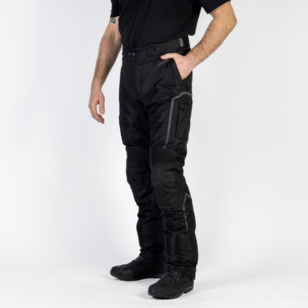Spodnie tekstylne OZONE FLOW BLACK czarny