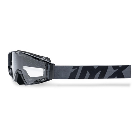 Gogle motocyklowe IMX SAND GRAPHIC BLACK GLOSS/GREY SZYBA SILVER IRIDIUM + CLEAR czarny szary